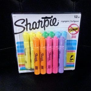 12 Highlighters Sharpie Tank Highlighter Chisel Tip Assorted Color 25145 -Sealed